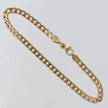 Armband Pansar längd 22cm bredd ca 5mm troligtvis utbytt lås, 18K Vikt: 8 g