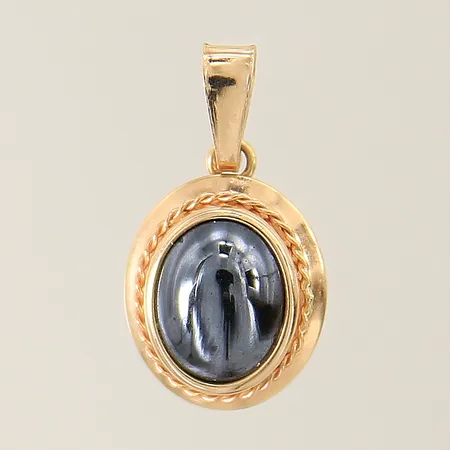 Hänge med hematit 20x11mm 18K Vikt: 1,5 g