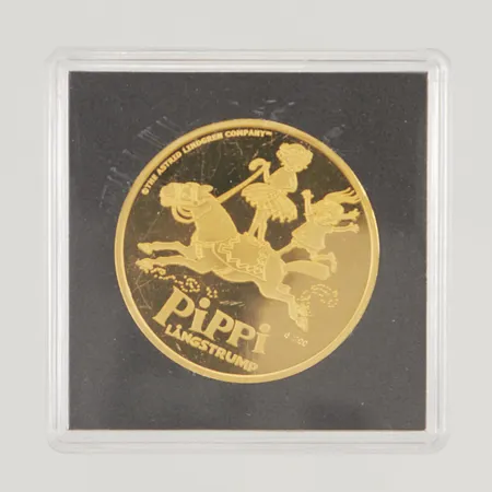 Minnesmynt Pippi Långstrump Twenty Five Dollars 2025, 24K, 15,6g.