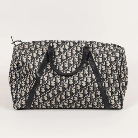 Väska Dior Speedy, ca 40x24x20, marinblå Oblique canvas, svarta läderdetaljer med beslag i metall, kvitto NK 2025, plombering och certifikat från NK The Vintage Bar, fläckar utvändigt, åldersbetingat slitage.