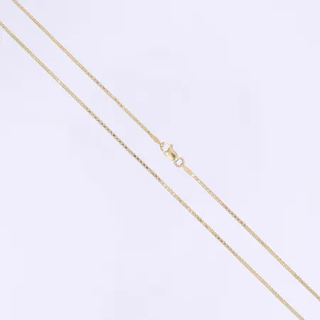 Halskedja X-länk 39,5cm bredd 1mm något ojämn 18K Vikt: 2,3 g