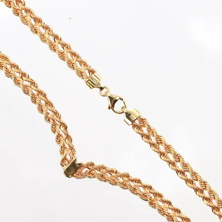 Collier, längd:45cm, bredd:6mm, 18K. Vikt: 13,1 g