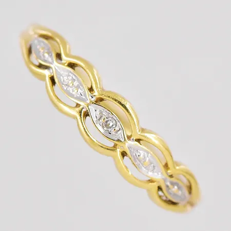 Ring stl:18 vit sten 18K Vikt: 1,6 g