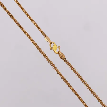 Kedja längd 52cm, bredd 1,4mm, 21K Vikt: 7,5 g