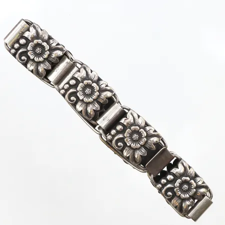 Armband, längd:21cm, bredd:2cm, 830/1000 silver. Vikt: 23,9 g