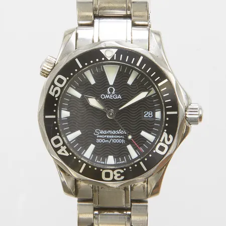 Armbandsur Omega Seamaster Professional 300m, stål, Ø37mm, datum, stållänk, serienr: 58772171, något slappa länkar, inga tillbehör
