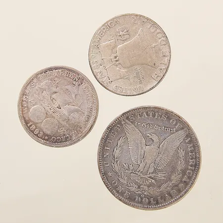 Diverse silvermynt olika årtal/valörer USA silver 900/1000 Vikt: 51,5 g