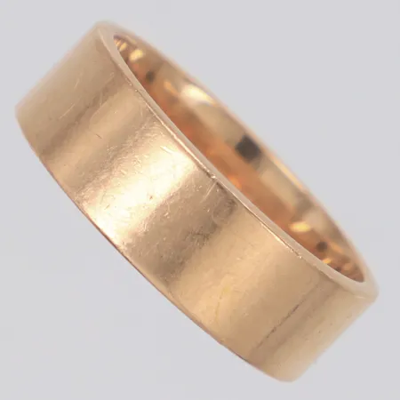Ring slät stl:19, bredd 7mm, gravyr, repor, 18K Vikt: 9,8 g