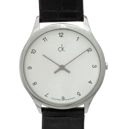 Herrur Calvin Klein, stål, Ø38 mm, quartz - behov av nytt batteri, modell K26211, original skinnband, swiss made, fint skick,