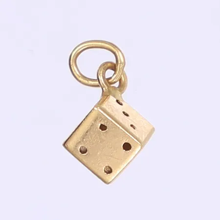 Hänge tärning 16x7mm 18K Vikt: 1 g