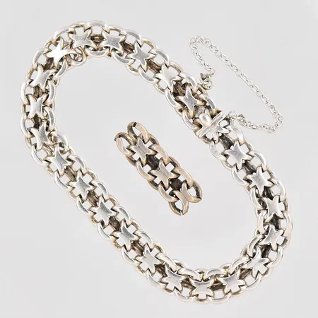 Armband X-länk längd 19cm bredd 9mm säkerhetskedja graverad extra länkbit 2cm silver 830/1000 Vikt: 25,1 g