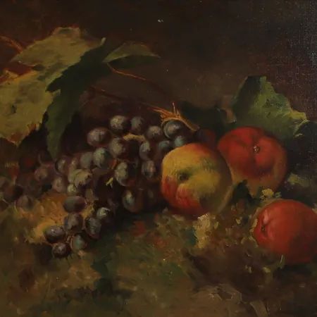 Tavla John Åström, olja på duk, signerad, daterad 1909, 49x34cm, smärre ytfel, ram med färgbortfall.