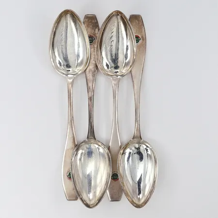 Fyra Skedar längd 16,5cm "SMKV 1857" Silver 813/1000. Vikt: 112 g