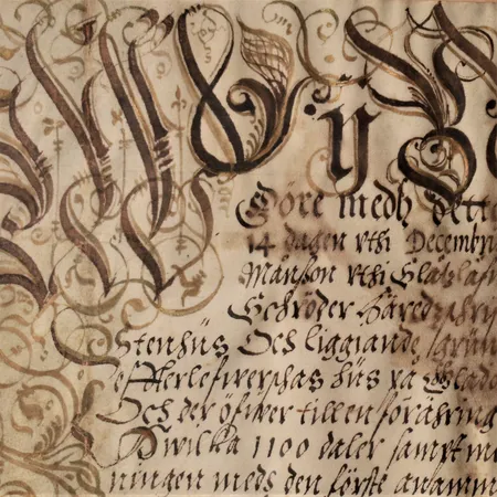 Köpebrev år 1607 Stockholm, handskrift på pergament, gällande mark i Gamla Stan Stockholm enligt etikett a tergo, fuktskador, vikmärken, ca 33x54cm Skickas med postpaket.