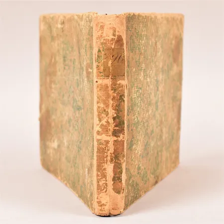 Bok, "Musikalisk Tidskrift för år 1790", Första häftet, Kongl. Privilegierade Nottryckeriet, samtida band med melerad pärm, skador, sidor saknas, senare påskrift, skador, ej fullständigt genomgången. 