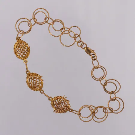Armband ca 20cm bredd ca 10mm 21K Vikt: 6,7 g