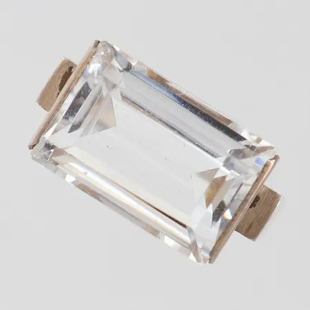 Ring med Bergkristall stl:17, bredd 10mm, Stigbert, Silver 830/1000 Vikt: 5,9 g