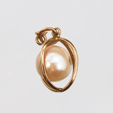Hänge med imitationspärla, 17mm, 18K Vikt: 1,3 g