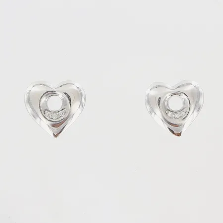 Örhängen 8,5x9,5mm, diamanter 6 x ca 0,005ct, silver 925/1000 Vikt: 2,9 g