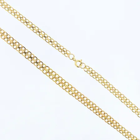 Collier X-länk doserad längd 43cm, bredd 5-6,5mm, 18K Vikt: 13,6 g