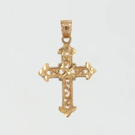 Hänge kors längd inkl ögla ca 24mm bredd ca 2,5x14mm 10K Vikt: 0,3 g