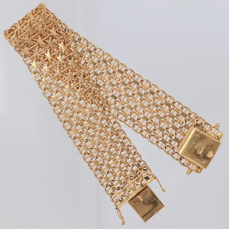 Armband X-länk med stav längd 19cm, bredd 19,5mm, 18K Vikt: 29,7 g