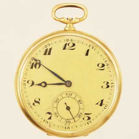 Fickur Ø46mm manuell liten sekundvisare defekt går ej innerboett i metall 14K Vikt: 0 g