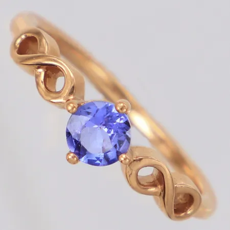 Ring med sten Glamira stl:18, bredd 6,4mm, 18K Vikt: 3,3 g