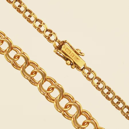 Collier Bismarck doserad längd 42,5cm bredd 6,5mm 18K Vikt: 19 g