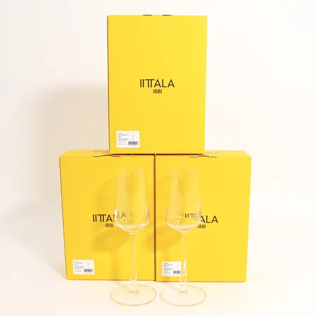 Champagneglas, sex stycken, Iittala, Essence, Alfredo Häberli, höjd 23cm, eikettmärkning saknas, i originalförpackning, Skickas med postpaket.