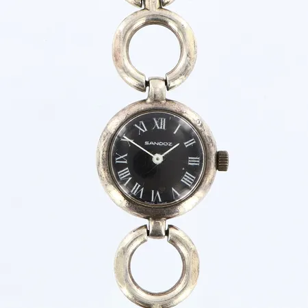 Damur Sandoz 20mm manuell quartz, längd: 17,5cm, 800/1000 silver, bruttovikt: 33,2 gram Vikt: 0 g