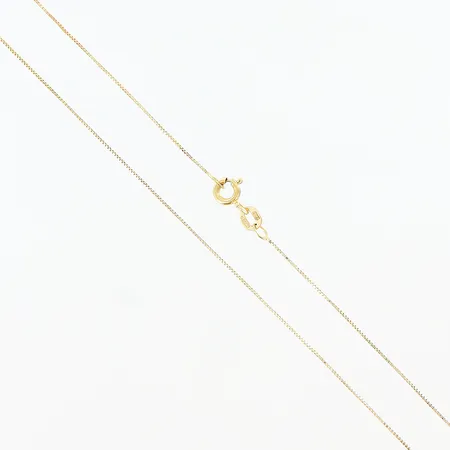 Kedja Venezia längd 35,5cm bredd 1mm skeva länkar 18K. Vikt: 1 g