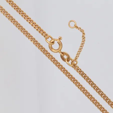 Kedja Pansar längd 45cm, bredd 2,1mm, del av säkerhetskedja saknar lås, 18K Vikt: 8,4 g