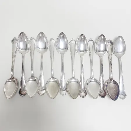 12 Matskedar, modell HANSA, längd 17cm, finska stämplar, gravyr, 830/1000 silver Vikt: 408,2g Vikt: 408,2 g