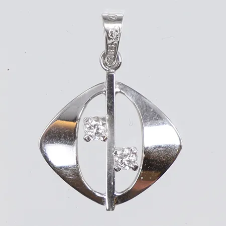 Hänge i vitguld Alton med diamanter 2xca0,04ct 15x20mm 18K Vikt: 1 g