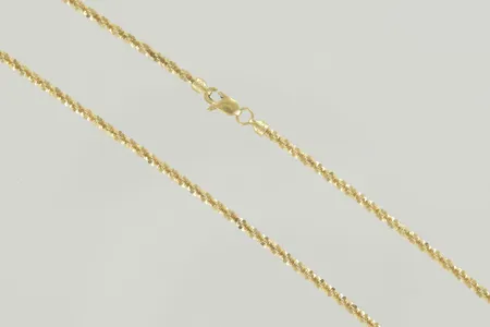 Halskedja längd 44 cm bredd 2 mm 18K Vikt: 6,1 g