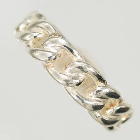 Ring Pansar stl 19, bredd 5-6mm, stämplad GHA, Silver 925/1000, 4,9g Vikt: 4,9 g