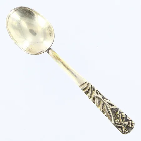 Kaffesked 10,5cm gravyr, 830/1000 Silver Vikt: 11,9 g