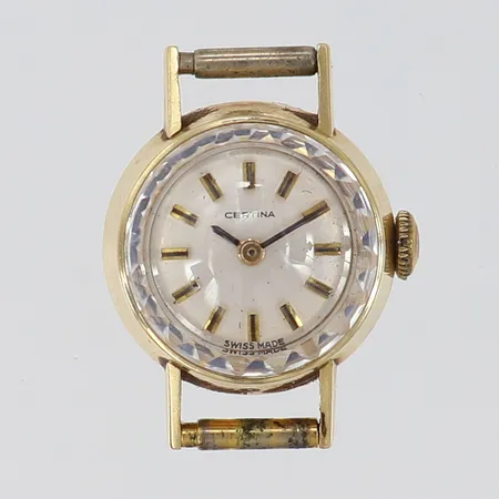 Armbandsur Certina 14K manuell 17x23mm, boett-nr: 0809483 505070, saknar armband, inga tillbehör, gravyr, går ej, Bruttovikt: 7,1g.