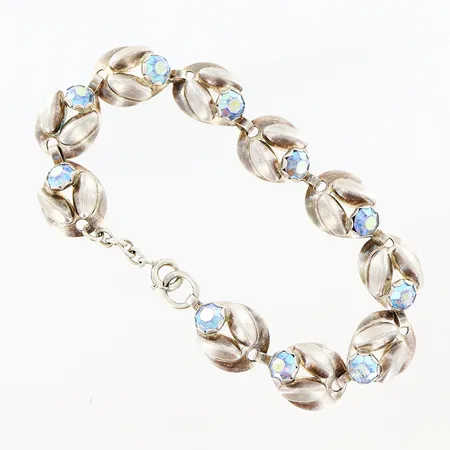 Armband stenar längd 20,5cm bredd 14mm silver. Vikt: 16,5 g
