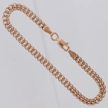 Armband längd 17cm, bredd 4mm, 14K  Vikt: 5,2 g