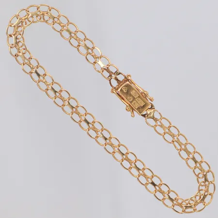 Armband x-länk längd 16,5cm, bredd 5mm, 18K Vikt: 3,8 g