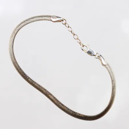 Armband 18,5-20cm, bredd: 4,3mm, ojämn länk, 925/1000 silver Vikt: 5,5 g