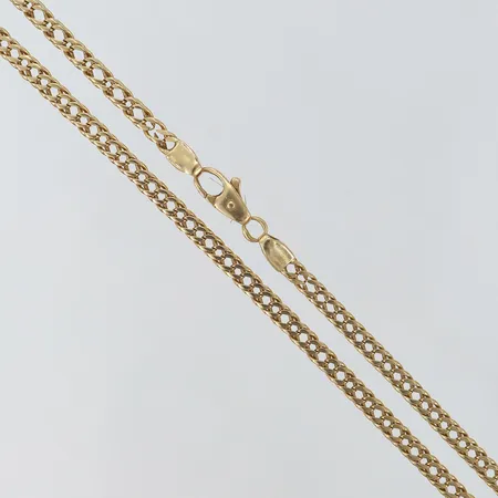 Kedja längd 64cm bredd ca 3mm 14K Vikt: 18,2 g