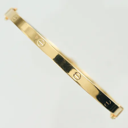 Armring öppningsbar, omkrets 18cm bredd 4mm, stilkopia, 21K 7,5g