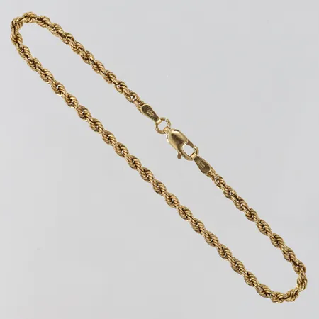 Armband Cordell 19cm bredd 2,5mm ihålig, något bucklig vid lås, 18K Vikt: 2,2 g