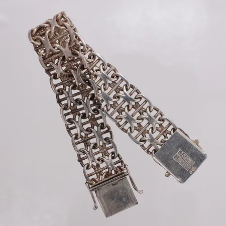 Armband X-länk längd 19cm, bredd 18,4mm silver 830/1000 Vikt: 45 g