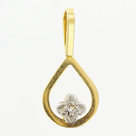 Hänge diamant ca 0,005ct 16x7,5mm 18K. Vikt: 0,5 g