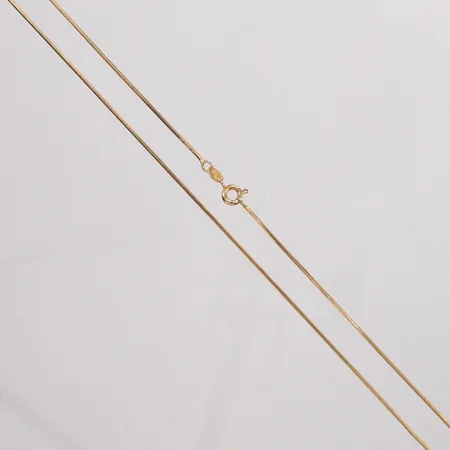 Kedja Ormlänk längd 47cm bredd 1mm 18k Vikt: 5 g