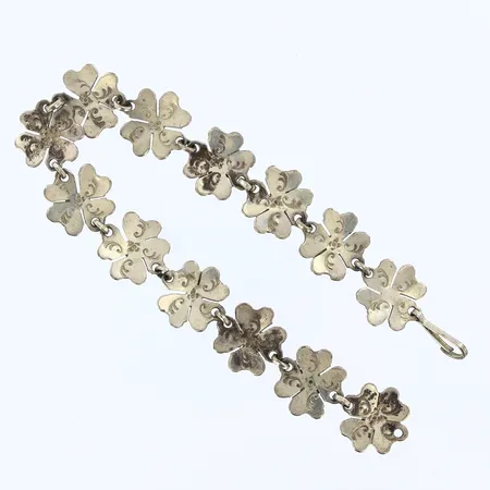 Armband fyrklöver längd: 19cm, 830/1000 silver Vikt: 7,8 g